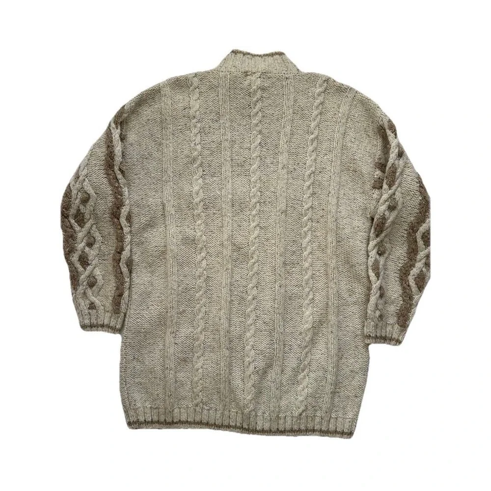 Vintage Moda Int’l Coogi Style Chunky Knit Oversized Sweater Large